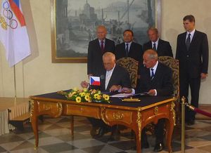 MInistr Dobeš u prezidenta Václava Klause